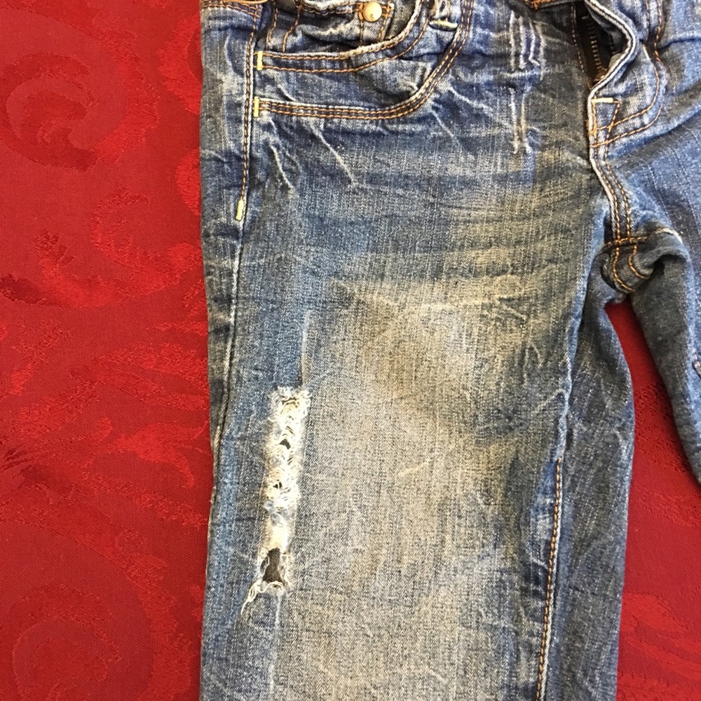 Black Crystal Ripped Jeans. - Picture 4 of 5